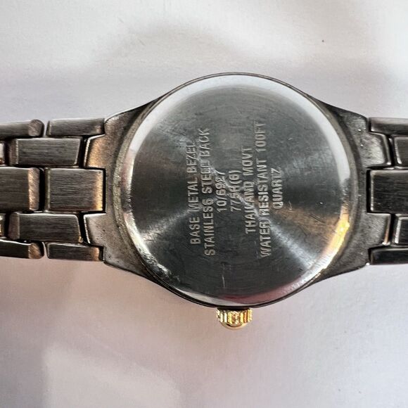 Vintage Anne Klein Gold And Silver Tone Watch With Pave Rhinestones. Untested - Picture 5 of 7